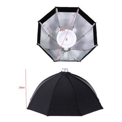 Godox S7 48cm Di động Chụp ảnh Hình bát giác có thể gập lại Softbox Umbrella Lighting Kit cho WITSTRO AD360 AD180 AD200 Series