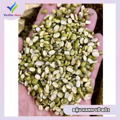 Đậu Xanh Vỡ Đôi Còn Vỏ Viettin Mart 500Gr