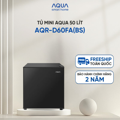 Tủ lạnh Aqua 50 lít AQR-D60FA(BS) - Freeship toàn quốc - Hàng chính hãng - Bảo hành 2 năm