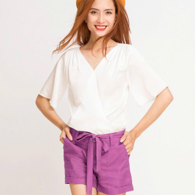 Quần Shorts Linen Oải Hương PAN011 thời trang thiết kế Hity