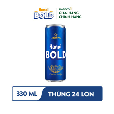 Combo 2 Thùng Bia Hanoi BOLD - Thùng 24 lon 330ml