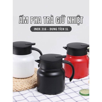 Bình giữ nhiệt, ấm pha trà giữ nhiệt mini siêu xinh 800ml  - giao mầu ngẫu nhiên