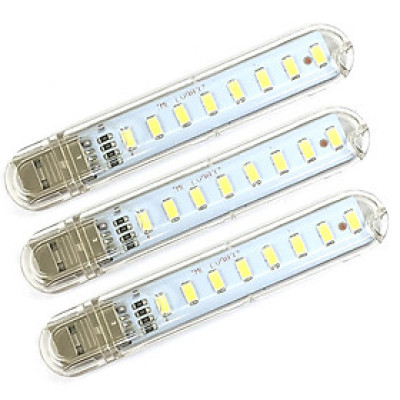 Bộ 3 Đèn Led 8 Bóng Siêu Sáng Cắm Cổng Usb