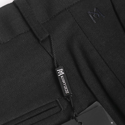 Quần tây nam Khatoco không ly màu đen xám (tặng vớ cao cấp)