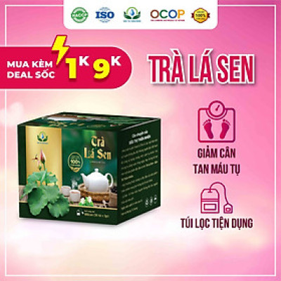 Đặc Sản Đồng Tháp - Trà Lá Sen Siêu Thị Thiên Nhiên - 1 hộp 30 túi lọc - OCOP 4 SAO