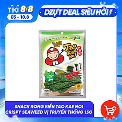 Snack rong biển Tao Kae Noi Crispy Seaweed vị truyền thống 15g