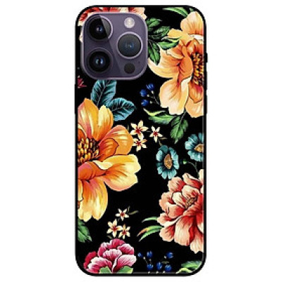 Ốp lưng dành cho Iphone 14 - Iphone 14 Plus - Iphone 14 Pro - Iphone 14 Pro Max - Hoa Cam Đen