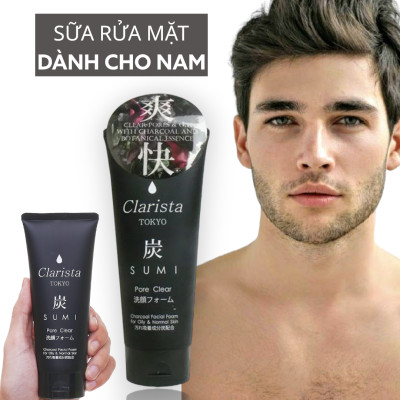 Sữa Rửa Mặt Sạch Sâu Chiết Xuất Than Hoạt Tính Clarista Tokyo Charcoal Facial Foam (130 G)