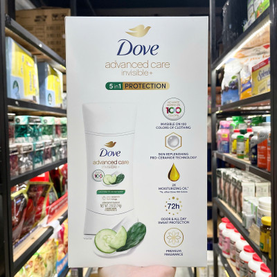 Set 4 Lăn khử mùi Dưa Leo Dove Advanced Care 48h 74g Hàng Nhập Mỹ 