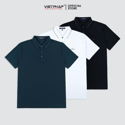 Áo Polo Nam VIỆT PHÁP Form Luxury - Thun Lụa Lạnh, lịch lãm, sang trọng  2A108