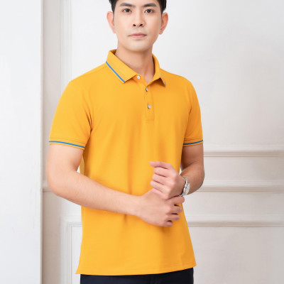 Áo polo ngắn tay cotton prima màu vàng Aligro ALGPLO83