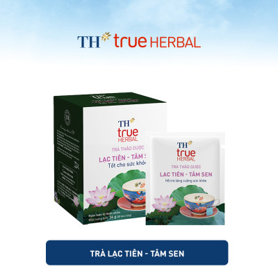 Bộ 2 hộp trà thảo dược TH true HERBAL Giảo cổ lam – Linh chi & Trà Lạc tiên – Tâm sen (40 gói)