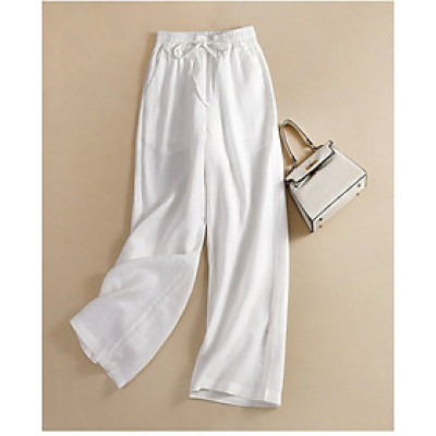 [HÀNG HOTTREND 2024] Quần dài  nữ chun lưng cao, có họa tiết trơn đơn giản Qd09