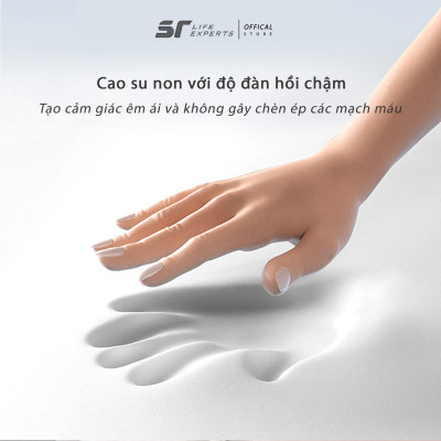 Combo Gối Tựa Đầu Và Tựa Lưng Ô Tô Tích Hợp Massage Chườm Nóng Gối Tựa Cao Su Non, Giảm Đau Mỏi Cổ Vai Cột Sống - Sairui