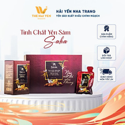 Tinh chất Yến Sâm Saha hộp quà tặng 30 gói