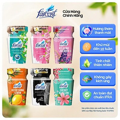 Hộp toả hương khử mùi thanh lọc không khí Farcent hương dịu nhẹ 300ml cho bếp, phòng khách, nhà tắm