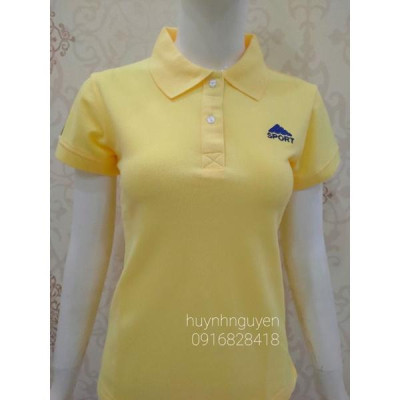 Áo thun cá sấu nữ màu vàng có size từ 40-70kg.