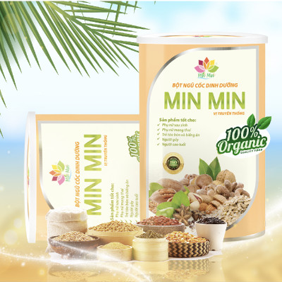 Bột Ngũ Cốc Lợi Sữa Min Min 500G Mẫu Mới 29 Loại Hạt Cao Cấp - Ngũ CỐc Bổ Sung Dinh Dưỡng và Lợi Sữa Cho Mẹ Sau Sinh