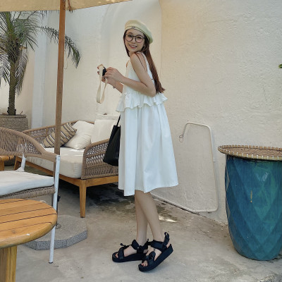 Giày Sandal Nữ The Bily 01W Quai Chéo Dây Rút - Màu Xám BL01WX