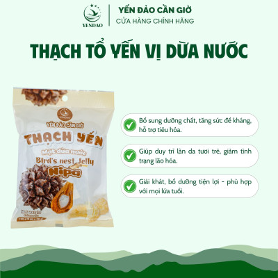 Yến Đào - Thạch Yến Vị Mật Dừa Nước, Bổ Sung Năng Lượng, Thanh Mát Mỗi Ngày