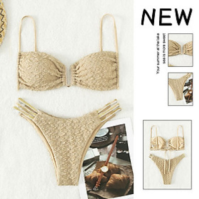 Bộ Đồ Bơi Bikini Màu Sắc Thanh Lịch Cho Nữ
