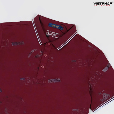 Áo Polo Nam VIỆT PHÁP Form Luxury - Thun In 4 Chiều lịch lãm, sang trọng 1801