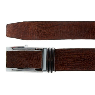 Thắt Lưng Nam Da Đà Điểu Trơn Huy Hoàng HT4412 - Nâu Đỏ