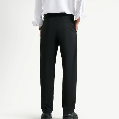 Quần vải / Quần tây nam màu Đen ống suông Form Slim - RT 10F24PFO044 | ROUTINE CÀ MAU