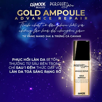 Tinh chất cô đặc phục hồi ngăn lão hóa GOLD AMPOULE DAMODE chai 15ml
