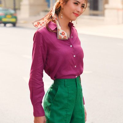 Quần Ống Suông Linen Gerbera PAN047 Thời trang thiết kế Hity