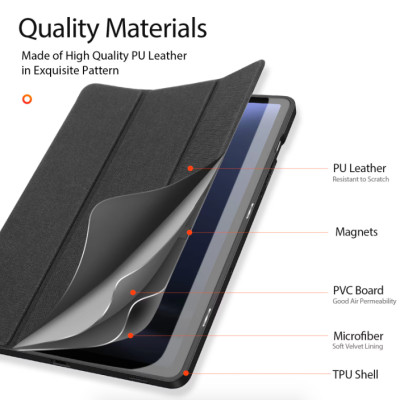 Bao da Dux Ducis Domo dành cho Samsung Galaxy Tab S10 Ultra , Tab S10 Fe Plus , Tab S10 Fe , Tab S10 Plus có khay đựng bút - Hàng chính hãng