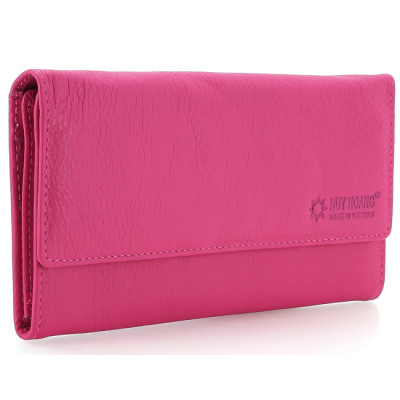 Bộ Ví nữ và Thắt lưng nữ Huy Hoàng da bò màu hồng-HP3128-HP5132