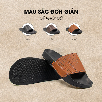 Tomoyo Dép Quai Ngang Da Microfiber Siêu Nhẹ TMD31403