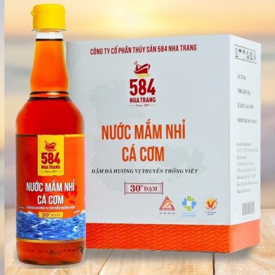 Nước Mắm 584 Nha Trang 30 Độ Đạm, Thùng 6 Chai Nhựa 500ml