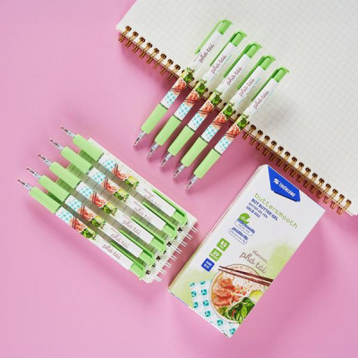Hộp 20 Bút Gel Buttersmooth B 0.5 mm - Thiên Long GELB-033 - Mực Xanh - Phở Tái