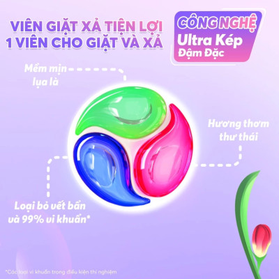 Túi viên giặt xả MaxKleen Hương ngày thư thái (34 viên/ túi)