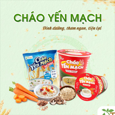 Thùng 24 ly cháo yến mạch dưỡng sinh ăn liền Tâm Minh (24 ly x 43 gam)