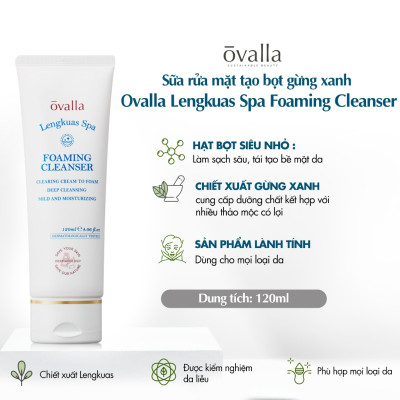 Sữa Rửa Mặt OVALLA Tạo Bọt Siêu Nhỏ Giúp Làm Sạch Sâu Và Dưỡng Ẩm Dành Cho Mọi Loại Da (Tuýp 120ml)