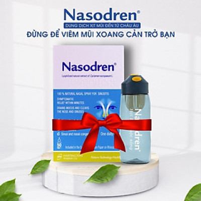 [MUA 1 TẶNG 1] Xịt giảm nhanh Viêm Xoang NASODREN - Giúp hỗ trợ chữa trị và cải thiện ngay tình trạng ngạt mũi, viêm mũi dị ứng, đau nhức đầu do Xoang cấp và mãn tính - hiệu quả cao, tiết kiệm chi phí - 100% thảo dược tự nhiên