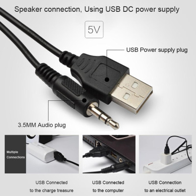 Loa kết hợp có dây SADA D-201 USB siêu trầm Hộp âm thanh cho máy tính để bàn