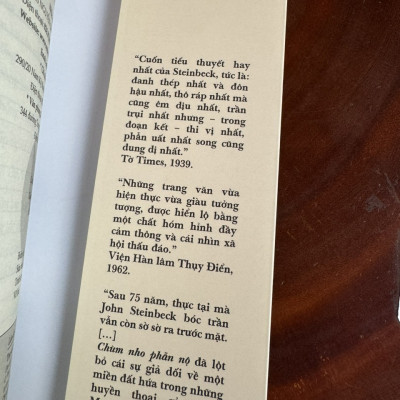 CHÙM NHO PHẪN NỘ – John Steinbeck – Phạm Thủy Ba dịch - Bách Việt – NXB Văn Học