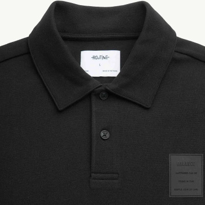 Áo polo tay ngắn nhãn trang trí . Form Loose (Rộng) - RT 10F24POL031 | ROUTINE CÀ MAU