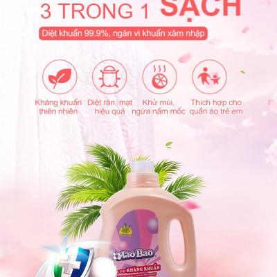 Nước Giặt Kháng Khuẩn Mao Bao 1800g