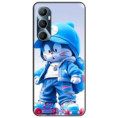 Ốp lưng cho Oppo Realme 10 - C11 2021 - C65 4G - C67 - C20 - Poco X6 5G - Mèo Xanh Trượt PATIN - Hàng Chính Hãng