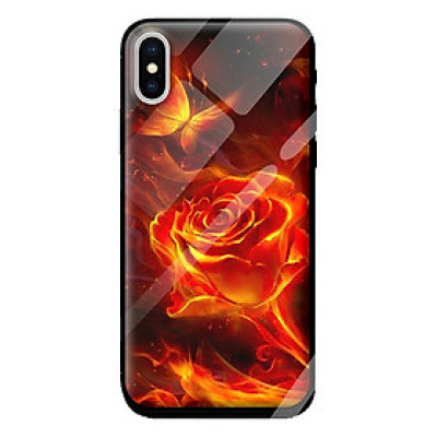 Ốp kính cho Iphone XS MAX mẫu HOA LỬA 1 - Hàng chính hãng