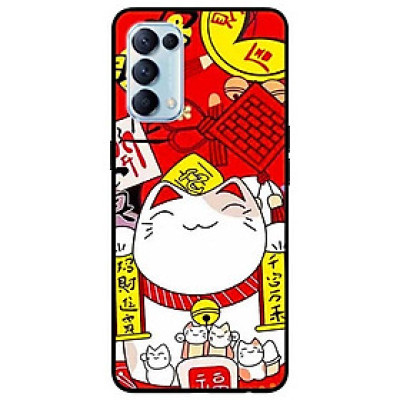 Ốp lưng dành cho Oppo Reno 5 mẫu Mèo Nằm Chờ Cá