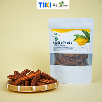 Chuối sấy dẻo Goce - Túi 150g - Chuối sấy nguyên trái thơm ngon, đồ ăn vặt