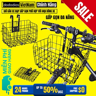 giỏ gắn xe đạp đựng đồ đa năng bền bỉ - giỏ treo xe đạp chịu lực tốt - hãng dododios