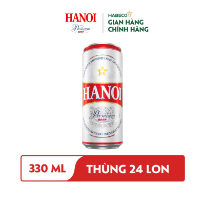 Combo 2 Thùng Bia Hanoi Premium - Thùng 24 lon 330ml