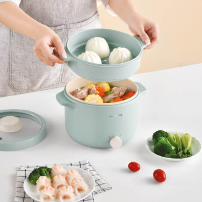 Nồi Lẩu Hấp Điện Đa Năng LocknLock Electric Multi Pot 2L EJP156MIT 600W, Hàng Chính Hãng - JoyMall